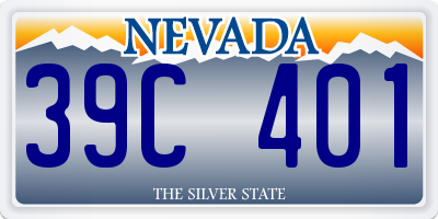 NV license plate 39C401