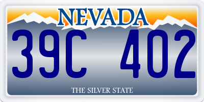 NV license plate 39C402