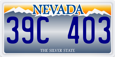 NV license plate 39C403