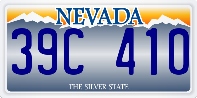 NV license plate 39C410