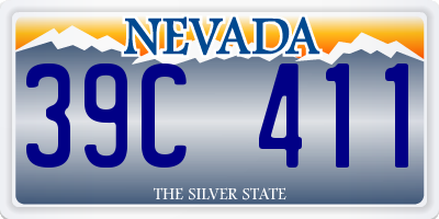 NV license plate 39C411
