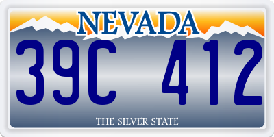 NV license plate 39C412