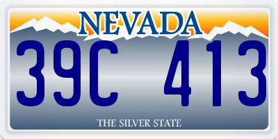 NV license plate 39C413