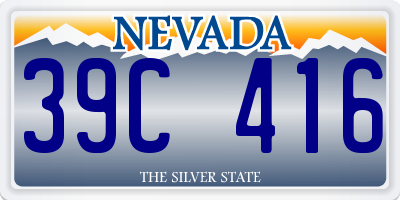 NV license plate 39C416