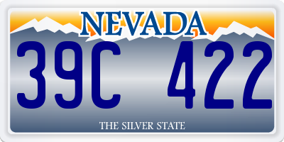 NV license plate 39C422