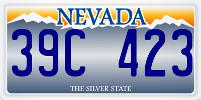 NV license plate 39C423
