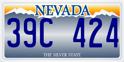 NV license plate 39C424