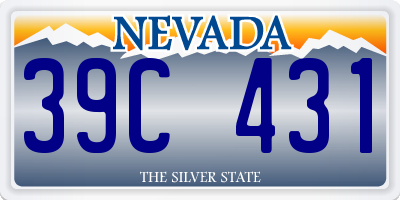 NV license plate 39C431