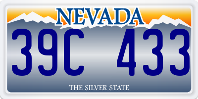 NV license plate 39C433