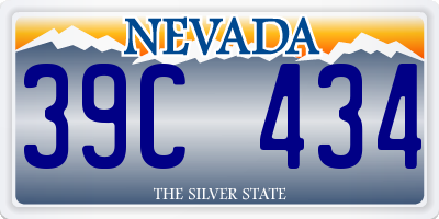 NV license plate 39C434