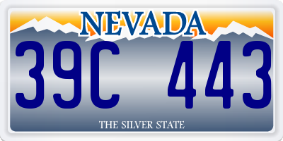 NV license plate 39C443