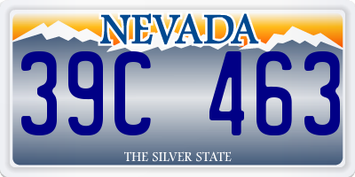 NV license plate 39C463