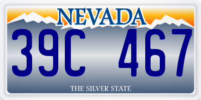 NV license plate 39C467