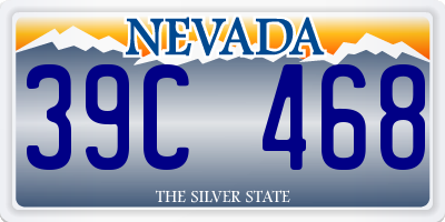 NV license plate 39C468