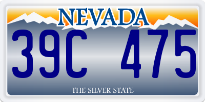 NV license plate 39C475