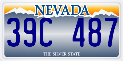 NV license plate 39C487