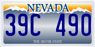 NV license plate 39C490