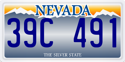 NV license plate 39C491