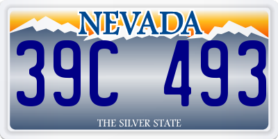 NV license plate 39C493