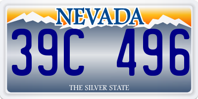 NV license plate 39C496