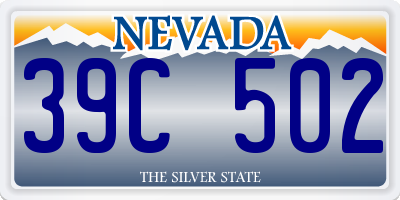 NV license plate 39C502