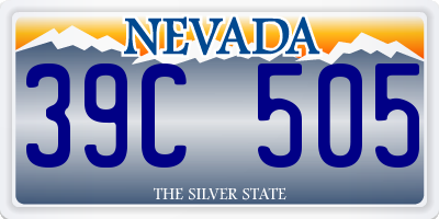 NV license plate 39C505