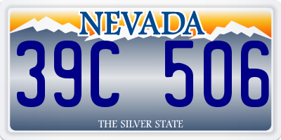 NV license plate 39C506