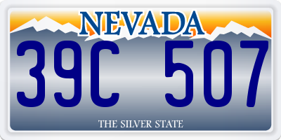 NV license plate 39C507