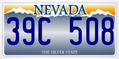 NV license plate 39C508