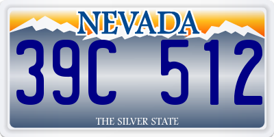 NV license plate 39C512