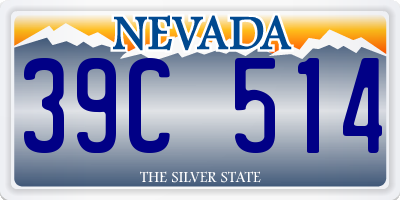 NV license plate 39C514