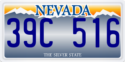 NV license plate 39C516