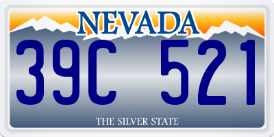 NV license plate 39C521