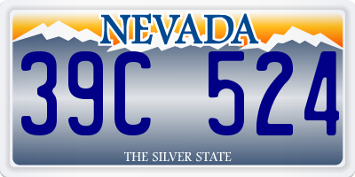 NV license plate 39C524