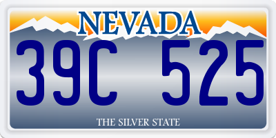 NV license plate 39C525