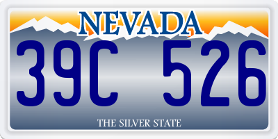 NV license plate 39C526