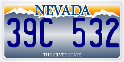 NV license plate 39C532