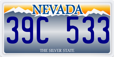 NV license plate 39C533
