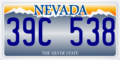NV license plate 39C538