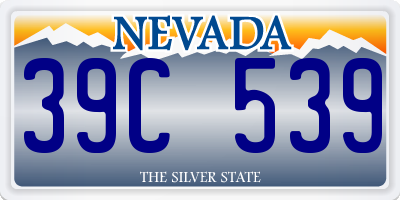 NV license plate 39C539