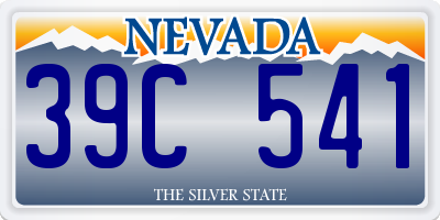 NV license plate 39C541