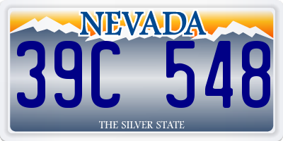 NV license plate 39C548