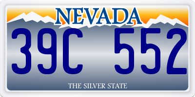 NV license plate 39C552