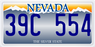NV license plate 39C554
