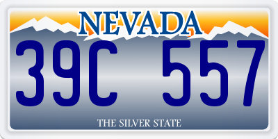 NV license plate 39C557