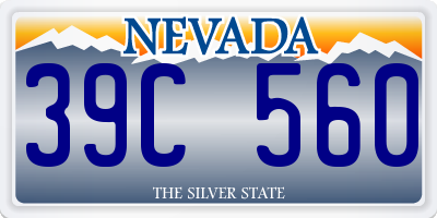 NV license plate 39C560