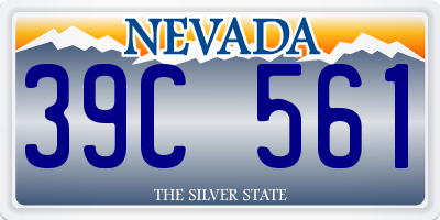 NV license plate 39C561