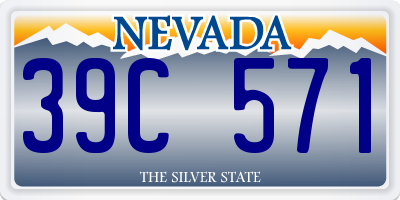 NV license plate 39C571