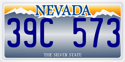 NV license plate 39C573