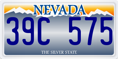 NV license plate 39C575